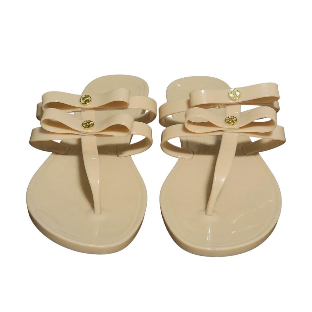 Lilly Pulitzer Harlow Jelly Bow Sandals Nude 10 - Picture 4 of 11